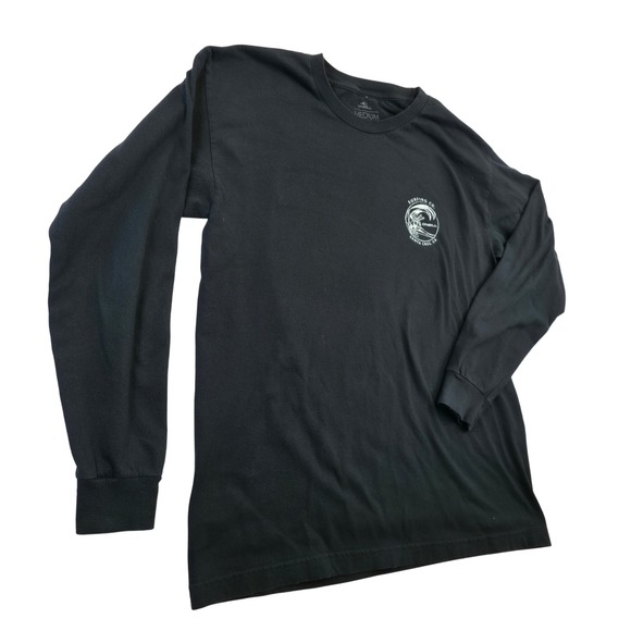 O'Neill Mens Medium Black Long Sleeve Surf Co Santa Cruz Graphic Rainbow Logo - Picture 4 of 10